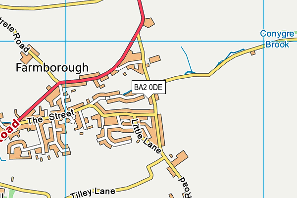 BA2 0DE map - OS VectorMap District (Ordnance Survey)