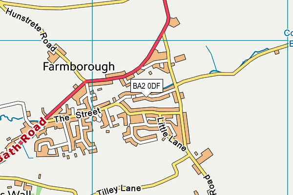 BA2 0DF map - OS VectorMap District (Ordnance Survey)