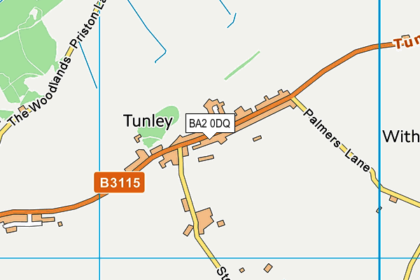 BA2 0DQ map - OS VectorMap District (Ordnance Survey)