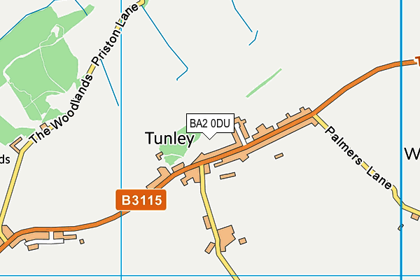 BA2 0DU map - OS VectorMap District (Ordnance Survey)