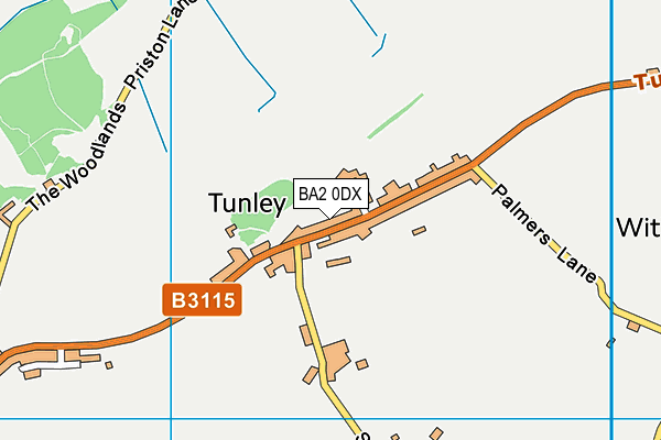 BA2 0DX map - OS VectorMap District (Ordnance Survey)