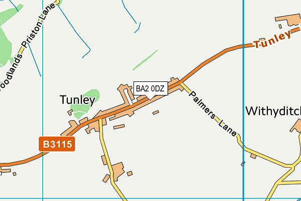 Tunley Recreation Centre map (BA2 0DZ) - OS VectorMap District (Ordnance Survey)