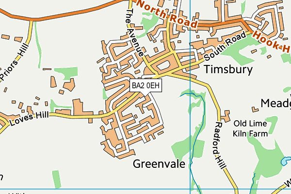 BA2 0EH map - OS VectorMap District (Ordnance Survey)