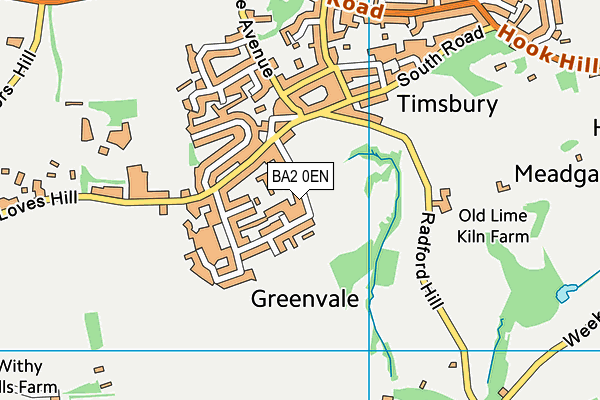 BA2 0EN map - OS VectorMap District (Ordnance Survey)