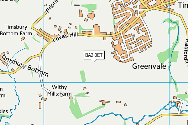 BA2 0ET map - OS VectorMap District (Ordnance Survey)