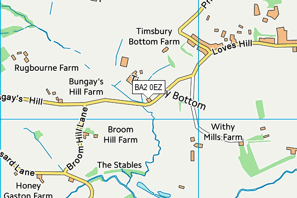 BA2 0EZ map - OS VectorMap District (Ordnance Survey)