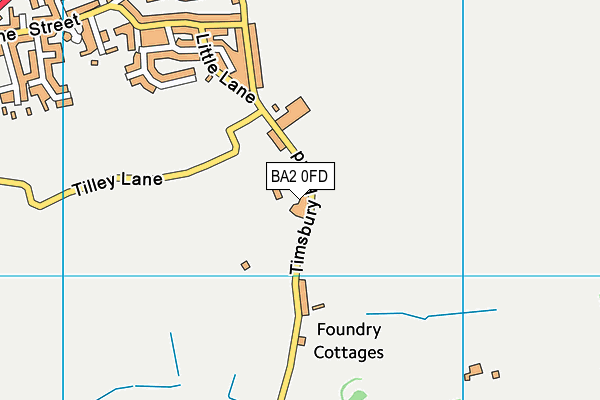 BA2 0FD map - OS VectorMap District (Ordnance Survey)