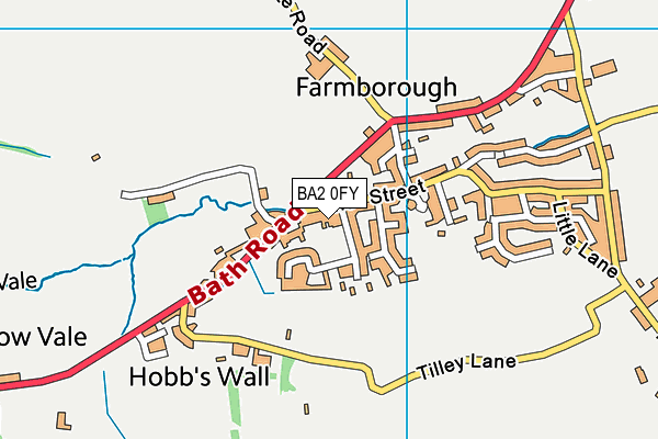 Farmborough Church Primary School map (BA2 0FY) - OS VectorMap District (Ordnance Survey)