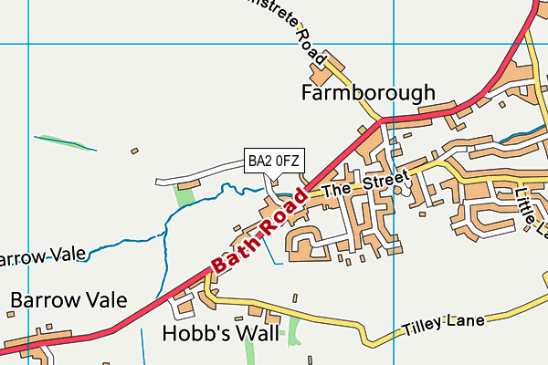 BA2 0FZ map - OS VectorMap District (Ordnance Survey)