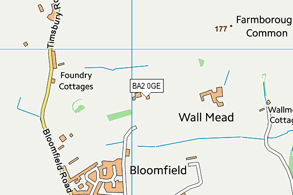 BA2 0GE map - OS VectorMap District (Ordnance Survey)