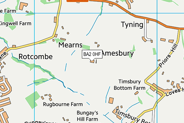 BA2 0HF map - OS VectorMap District (Ordnance Survey)