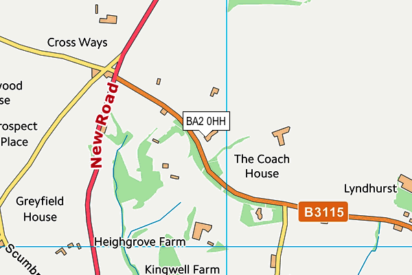 BA2 0HH map - OS VectorMap District (Ordnance Survey)