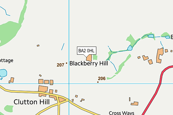 BA2 0HL map - OS VectorMap District (Ordnance Survey)