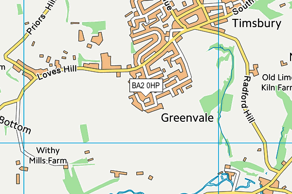 BA2 0HP map - OS VectorMap District (Ordnance Survey)