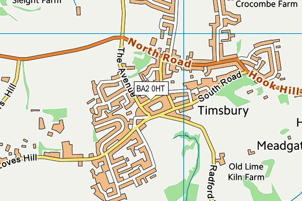 BA2 0HT map - OS VectorMap District (Ordnance Survey)