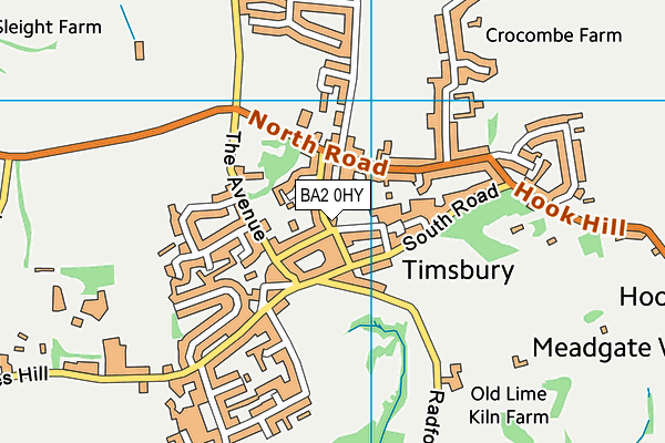 BA2 0HY map - OS VectorMap District (Ordnance Survey)