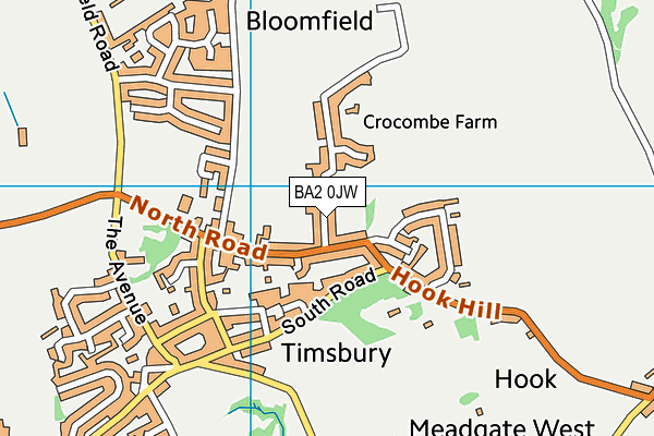 BA2 0JW map - OS VectorMap District (Ordnance Survey)