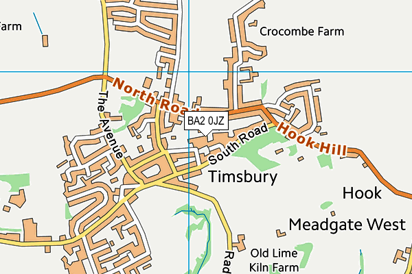 BA2 0JZ map - OS VectorMap District (Ordnance Survey)