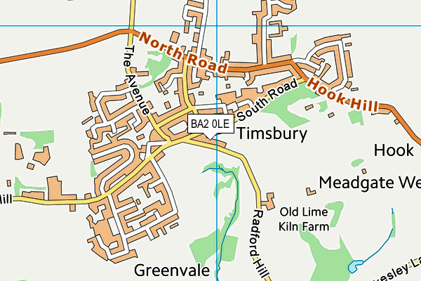 BA2 0LE map - OS VectorMap District (Ordnance Survey)