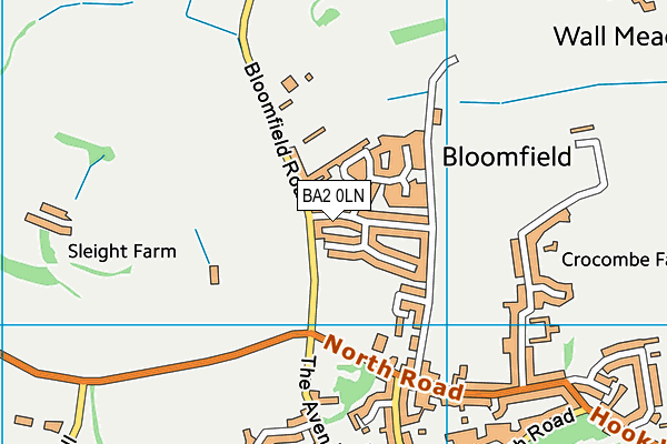 BA2 0LN map - OS VectorMap District (Ordnance Survey)