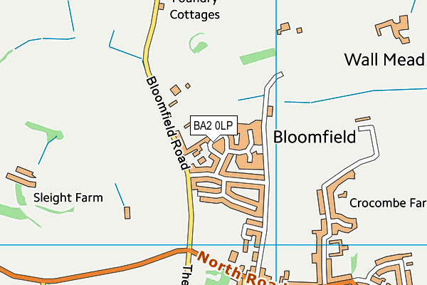 BA2 0LP map - OS VectorMap District (Ordnance Survey)