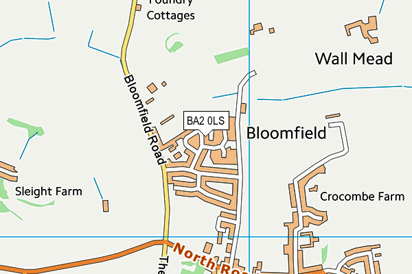 BA2 0LS map - OS VectorMap District (Ordnance Survey)