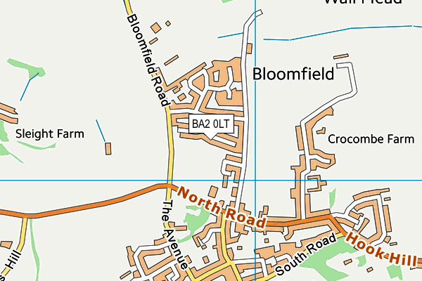 BA2 0LT map - OS VectorMap District (Ordnance Survey)