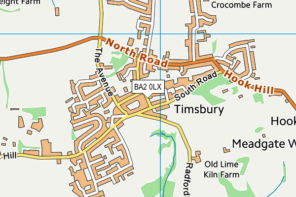 BA2 0LX map - OS VectorMap District (Ordnance Survey)