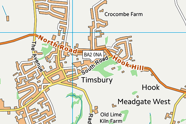 BA2 0NA map - OS VectorMap District (Ordnance Survey)