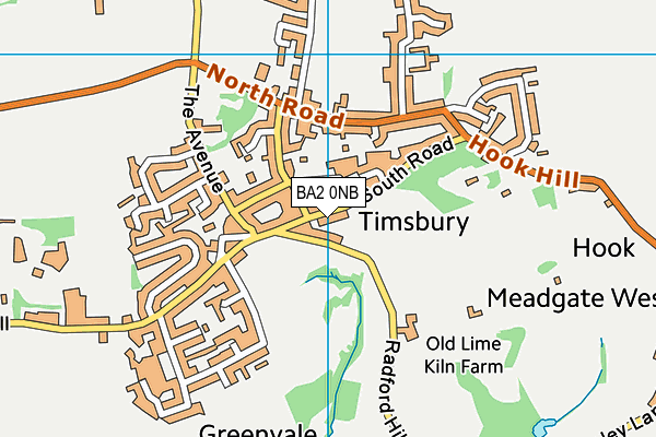 BA2 0NB map - OS VectorMap District (Ordnance Survey)
