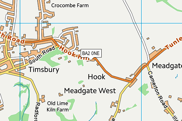 BA2 0NE map - OS VectorMap District (Ordnance Survey)