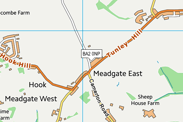 BA2 0NP map - OS VectorMap District (Ordnance Survey)