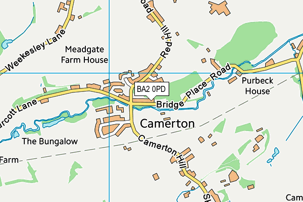 BA2 0PD map - OS VectorMap District (Ordnance Survey)