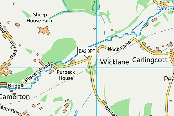 BA2 0PF map - OS VectorMap District (Ordnance Survey)