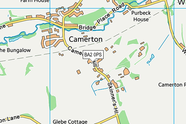 BA2 0PS map - OS VectorMap District (Ordnance Survey)