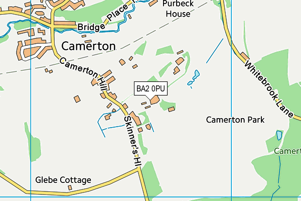 BA2 0PU map - OS VectorMap District (Ordnance Survey)