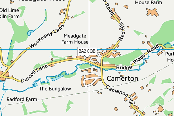 BA2 0QB map - OS VectorMap District (Ordnance Survey)