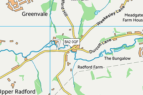 BA2 0QF map - OS VectorMap District (Ordnance Survey)