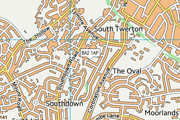 BA2 1AP map - OS VectorMap District (Ordnance Survey)