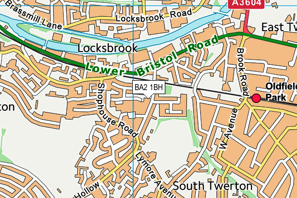 BA2 1BH map - OS VectorMap District (Ordnance Survey)