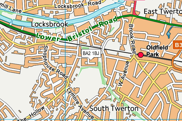 BA2 1BJ map - OS VectorMap District (Ordnance Survey)