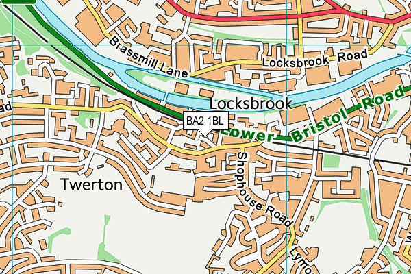 BA2 1BL map - OS VectorMap District (Ordnance Survey)