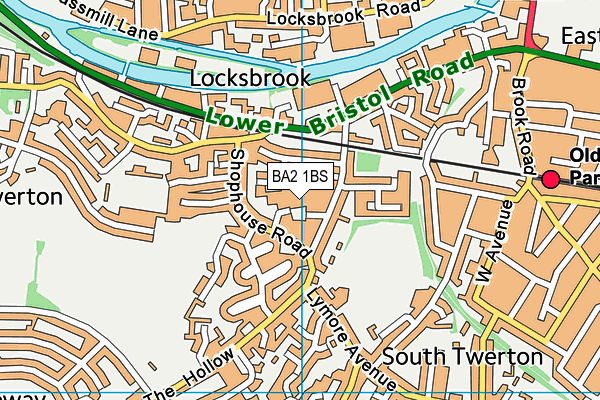 BA2 1BS map - OS VectorMap District (Ordnance Survey)