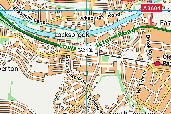 BA2 1BU map - OS VectorMap District (Ordnance Survey)