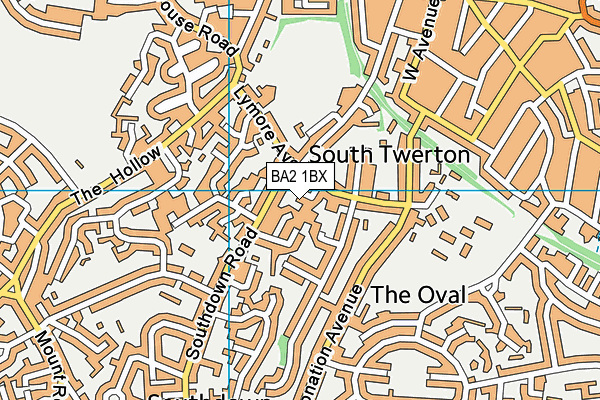 BA2 1BX map - OS VectorMap District (Ordnance Survey)