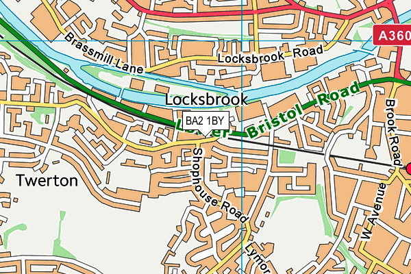 BA2 1BY map - OS VectorMap District (Ordnance Survey)