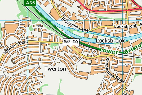 BA2 1DQ map - OS VectorMap District (Ordnance Survey)