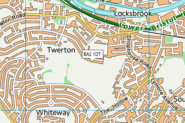 BA2 1DT map - OS VectorMap District (Ordnance Survey)