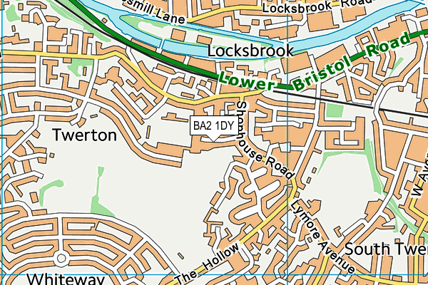 BA2 1DY map - OS VectorMap District (Ordnance Survey)