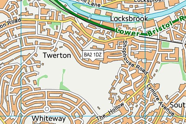 BA2 1DZ map - OS VectorMap District (Ordnance Survey)